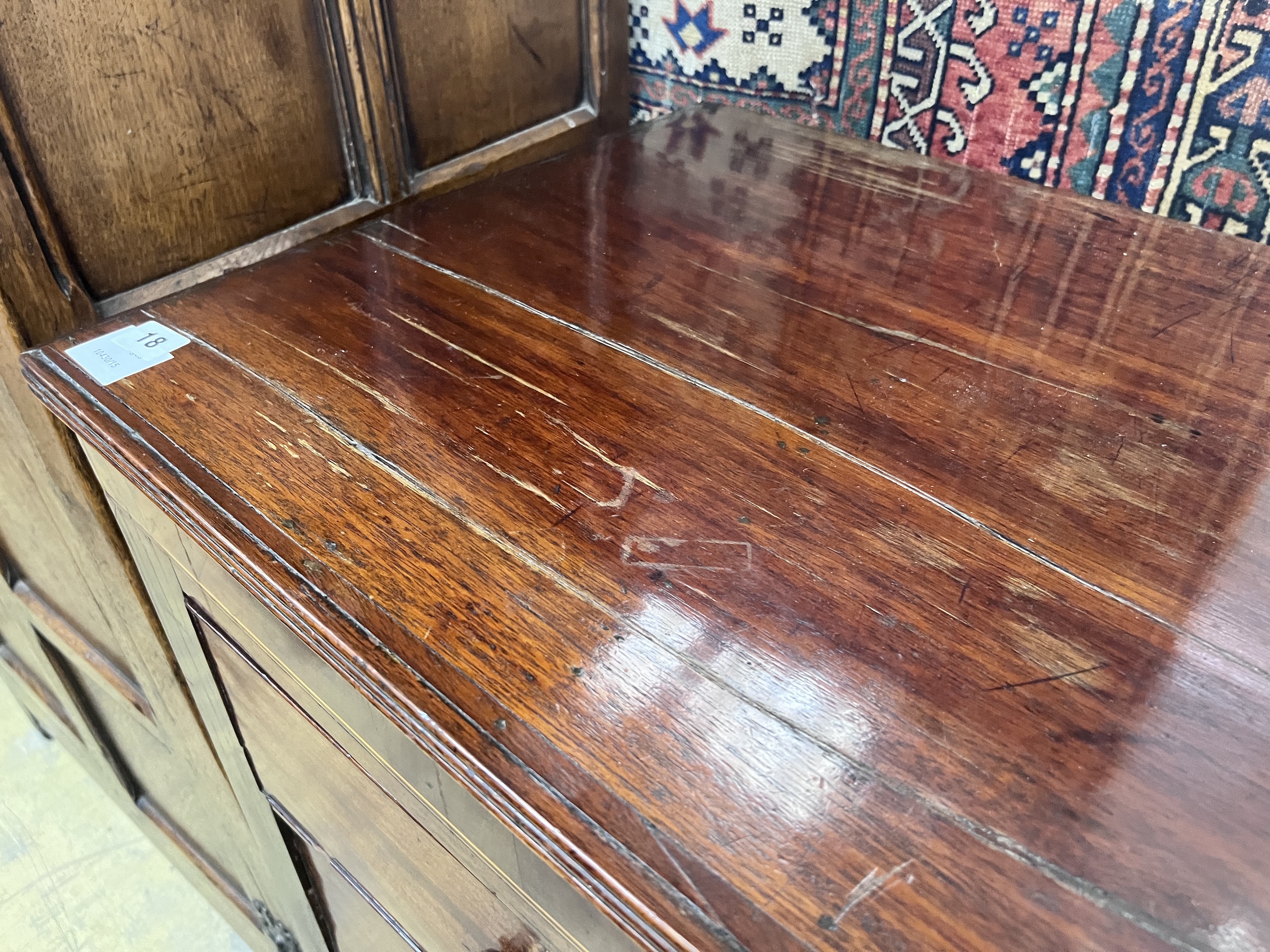 A George IV mahogany chest, width 120cm, depth 51cm, height 112cm